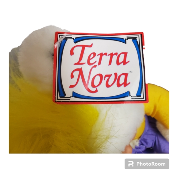 Vintage 1992 Easter BUNNY TROLL plush doll, 90s yellow hair troll with Bunny ear - Picture 7 of 9